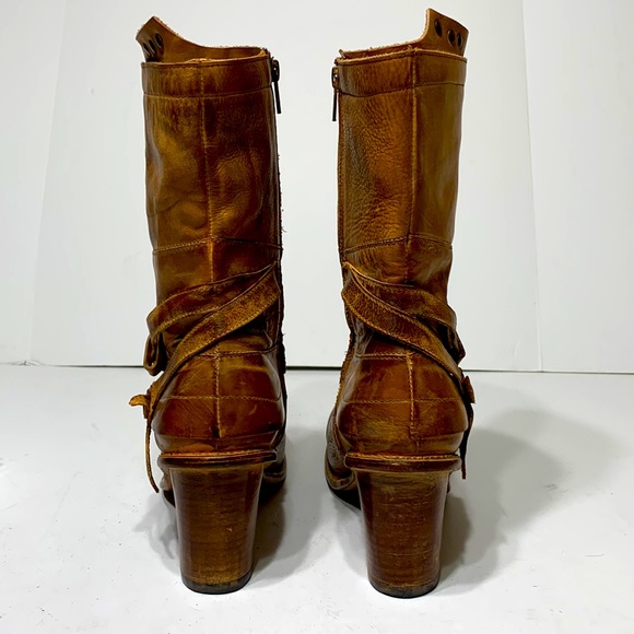 Bed Stu boot golden tan distressed wrapped - Picture 7 of 16